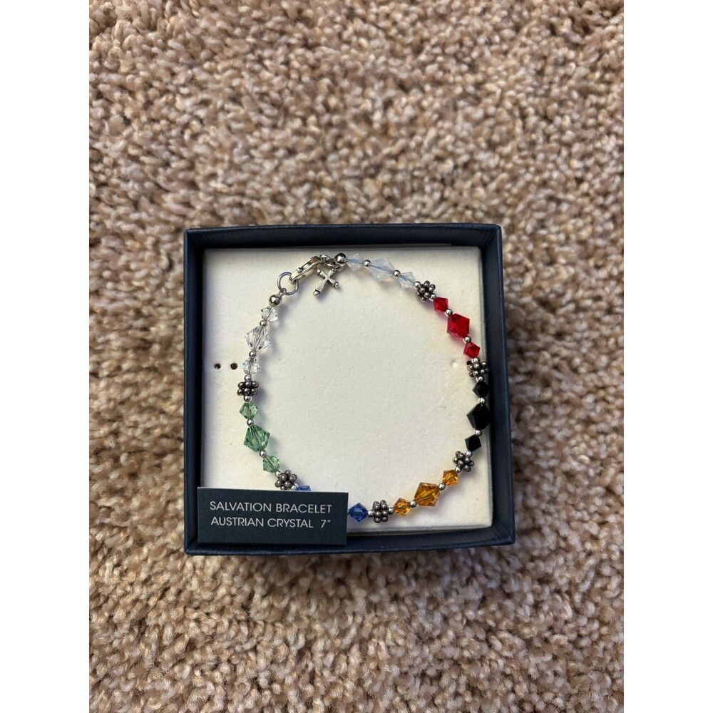Bob Siemon Designs Salvation Bracelet Austrian Crystal 7" NIB